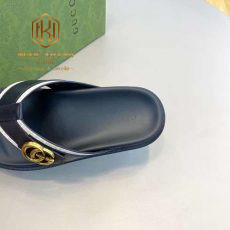 Dep gucci nam xo ngon mau den vien trang khoa chu g 6