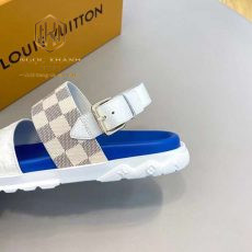 Dep louis vuitton nam quai hau de xanh hoa tiet caro xam 5