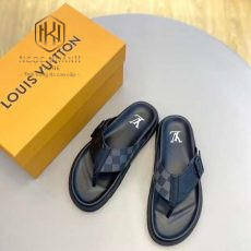 Dep louis vuitton nam xo ngon mau den hoa tiet hoa chim 1