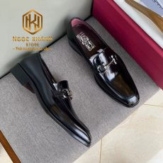 giay luoi salvatore ferragamo nam mau den da bong hoa tiet khoa trang 8 1