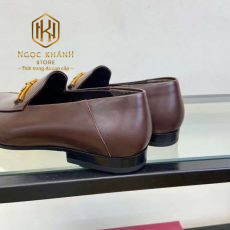 giay luoi salvatore ferragamo nam mau nau da bong khoa vang 5