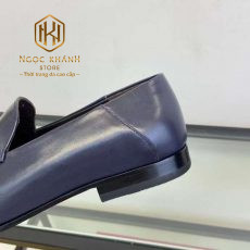 giay luoi salvatore ferragamo nam mau xanh da bong khoa vang 3