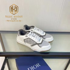 giay nam dior buoc day mau trang phoi xam hoa tiet got chu like auth 7