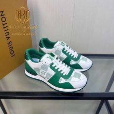 giay nam louis vuitton mau trang phoi xanh la hoa tiet caro 3