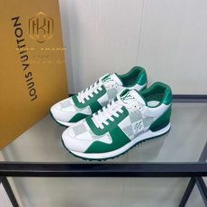 giay nam louis vuitton mau trang phoi xanh la hoa tiet caro 5