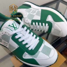 giay nam louis vuitton mau trang phoi xanh la hoa tiet caro 8