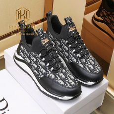 giay nam dior mau den cot day hoa tiet logo xam de trang vien den 3