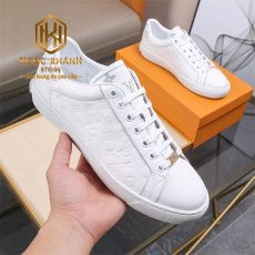 giay nam louis vuitton mau trang hoa tiet got logo xam 5 1