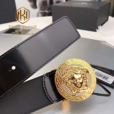 that lung versace nam day den mat khoa logo hinh tron vang dinh da 6