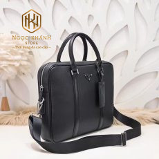 tui xach nam prada mau den da nhan hoa tiet logo quai xach 7