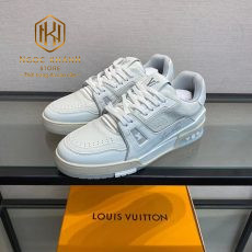 giay nam louis vuitton mau trang hoa tiet got so lv Trainer Sneaker 4