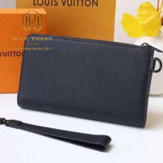 vi nam louis vuitton mau den da nhan hoa tiet logo dang ngang 5