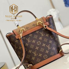 balo nu louis vuitton dauphine backpack hoa tiet hoa nau khoa logo vang 4