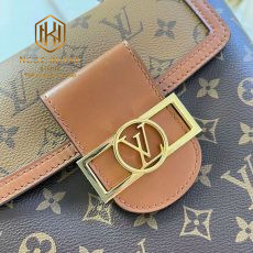 balo nu louis vuitton dauphine backpack hoa tiet hoa nau khoa logo vang 6