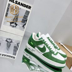 giay nam louis vuitton nike af1 low mau xanh la 2
