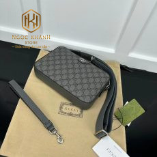 tui deo cheo gucci mau ghi hoa tiet logo chu g kep 5