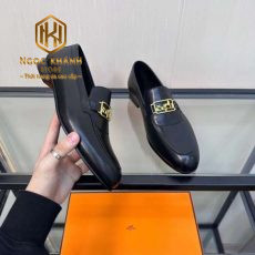 giay luoi hermes de cao mau den hoa tiet khoa logo tuan loc vang 3 1
