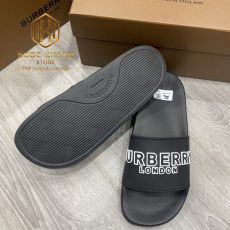 DEP BURBERRY NAM QUAI NGANG MAU DEN HOA TIET CHU TRANG DBB03 4