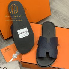 DEP HERMES NAM MAU XANH DA TAIGA SIEU CAP DNHM46 2