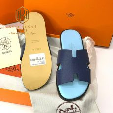 DEP HERMES NAM MAU XANH DUONG DA TAIGA SIEU CAP DNHM50 1 1