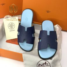 DEP HERMES NAM MAU XANH DUONG DA TAIGA SIEU CAP DNHM50 3