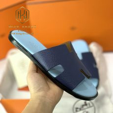 DEP HERMES NAM MAU XANH DUONG DA TAIGA SIEU CAP DNHM50 4