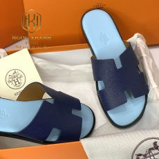 DEP HERMES NAM MAU XANH DUONG DA TAIGA SIEU CAP DNHM50 5