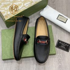 GIAY LUOI GUCCI NAM DA NHAN MAU DEN KHOA TRANG DE MAU GLGC37 3