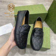 GIAY LUOI GUCCI NAM MAU DEN HOA TIET KHAC LOGO SIEU CAP GLGC39 7