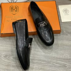 GIAY LUOI HERMES NAM MAU DEN DA NHAN HOA TIET KHOA LOGO TUAN LOC TRANG GLHM38 6