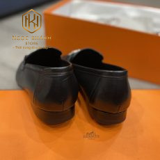 GIAY LUOI HERMES NAM MAU DEN DA TRON HOA TIET KHOA NGANG GLHM40 5