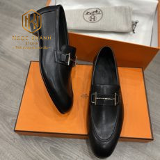 GIAY LUOI HERMES NAM MAU DEN DA TRON HOA TIET KHOA NGANG GLHM40 6