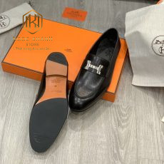 GIAY LUOI NAM HERMES DE CAO MAU DEN HOA TIET CHU H TRANG GLHM41 4