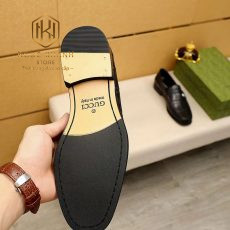 giay luoi gucci nam de cao mau den van ca sau hoa tiet khoa chu g lech 9