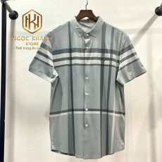 AO PHONG BURBERRY HOA TIET KE XANH NGOC DANG CAI CUC LOGO CHU APBB03 5