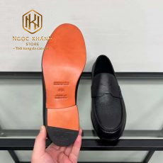 GIAY LUOI HERMES NAM DE CAO MAU DEN DA TAIGA HOA TIET CHU H GLHM15 2