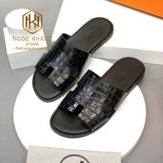 Dép Hermes nam màu đen