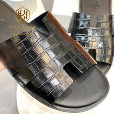 Dép Hermes nam màu đen