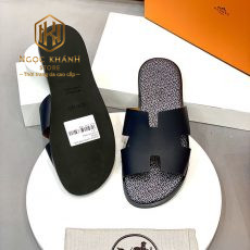 Dép Hermes nam màu xanh than