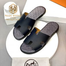 Dép Hermes nam màu xanh than