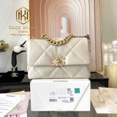 tui xach nu chanel 19 flap bag hoa tiet khoa logo day xich vang 12