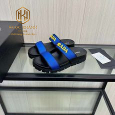 Dép Prada nam hai quai màu xanh