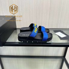 Dép Prada nam hai quai màu xanh