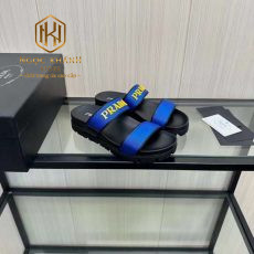 Dép Prada nam hai quai màu xanh