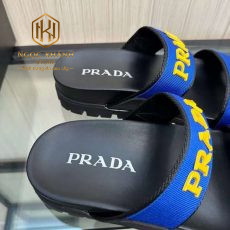 Dép Prada nam hai quai màu xanh