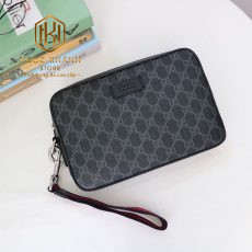 vi nam gucci cam tay mau den hoa tiet logo xam phoi day do 9