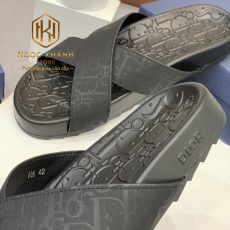 Dép Dior nam quai chéo màu đen