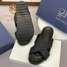 Dép Dior nam quai chéo màu đen