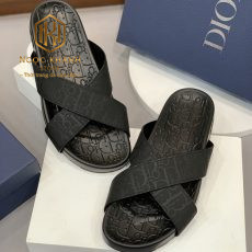 Dép Dior nam quai chéo màu đen