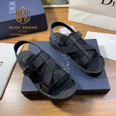 Dép Dior nam quai hậu màu đen
